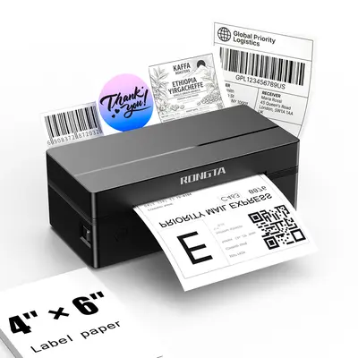 RONGTA/TENSPEED RP425 Bluetooth Wireless Inkless Thermal Label Printer - Printing Machine, Thermal Barcode & Shipping Label Maker, Compatible with iOS, Android, Windows, Mac, Chromebook, Ideal for Etsy, Shopify, USPS, Inkless Thermal Printer