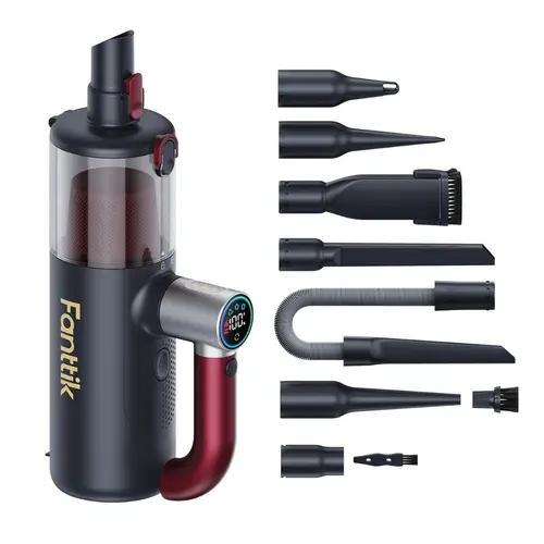 【FathersDayGift】Fanttik Cruise V11 APEX Handheld Vacuum Cordless, 4-in-1 Vacuum Cleaner with 180° Rotatable Handle, 145W Brushless Motor, LED Touch Screen, 3 Suction Modes for Home Corners, Kitchen, Car, Crevices SummerWins, Rechargeable Cordless, Cars A,