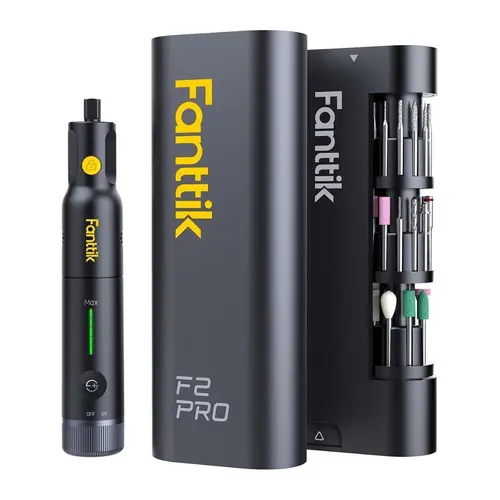 【DealsForYouDays】Kit de Herramienta Rotativa Inalámbrica Fanttik F2 PRO / F2 Master 4V, Motor Magnético Potente, 5 Velocidades, 25,000 RPM, 55 Accesorios para Lijar, Pulir, Perforar, Tallar y Cortar, Incluye Brocas, para Impresora 3D y DIY