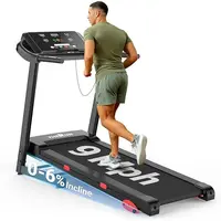 0-6% Manual Incline Treadmill, 300 lbs Capacity Treadmill with Manual Incline, 3.0 HP, Heart Rate Monitoring, Wider Running Belt