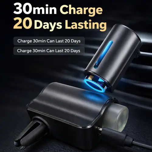 Smart Car Air Freshener Diffuser – 3 Spray Modes, 20-Day Battery, Auto On/Off, Ultrasonic Essential Oil Car Vent Diffuser.fathersdaygift