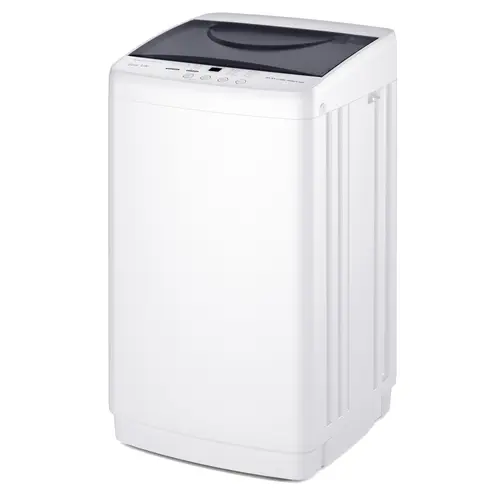 Portable Washing Machine, 7.7 lbs Full-Automatic Compact Laundry Washer, Stainless Steel Drum, 10 Wash Cycles, Auto-Balance Detection, LED Display, Mini Washer for Home, Apartment, Dorm