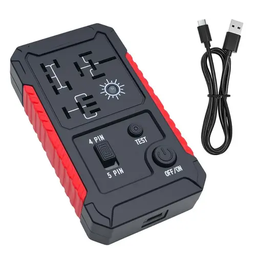 12V Relay Tester with LED Lighting Portable Automotive Diagnostic Tool for 4-Pin & 5-Pin Relays Battery Powered Fast Reliable summerwins