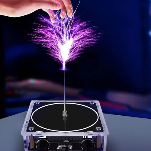 Multifunction Cool Gadgets Musical Tesla Coil Science Experiment Kit - Bluetooth-Enabled Touchable Spark Arc Generator, Compact Interactive Music Boxes with Reinforced Rings, Wireless Teaching Aid for Experimental Education, Cool Tech Gadgets