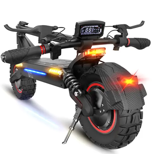 [Off-Road] EX7P Off-Road Electric Scooter for Adults 2000W Dual Motor 38 MPH Top Speed 50 Miles Long Range 10" Off-Road Pneumatic Tires Turn Signals Dual Braking APP Control Foldable E-Scooter, 48V15Ah Handlebar, Summer Vibes summerwins
