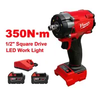 NiuWork 1/2" Brushless Cordless Impact Wrench (350nm) with LED Light, M18 Battery Compatible - Torque Wrench, Impact Drill, Work Tools for Home Projects, Mechanic Tools