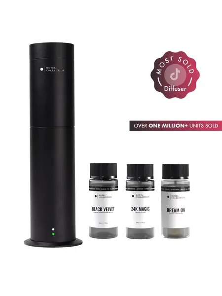 Hotel Collection | Scent Diffuser Discovery Kit Covers up to 600 sq/ft with 3 Fragrance Oils 50mL (1.69 Fl Oz)
