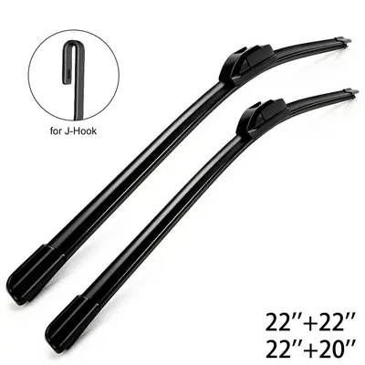 fathersdaygift 22''+22'' All Season Windshield Wiper Blades for Hook Arm – Zero Streak, Zero Noise – OEM Quality Replacement for Cars & Trucks – Automotive Windshield Replacement Accessories, 22''+20''