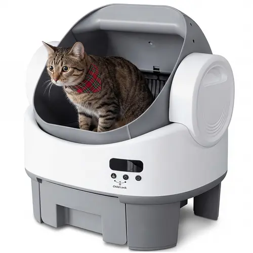 Warcat Next-Gen Automatic Open-Top Cat Litter Box Simplified Self-Cleaning Litter Box with Reliable Safety Sensors APP-Free Design for Easy Use #TikTokShopDealsforYouDays #DealsForYouDays