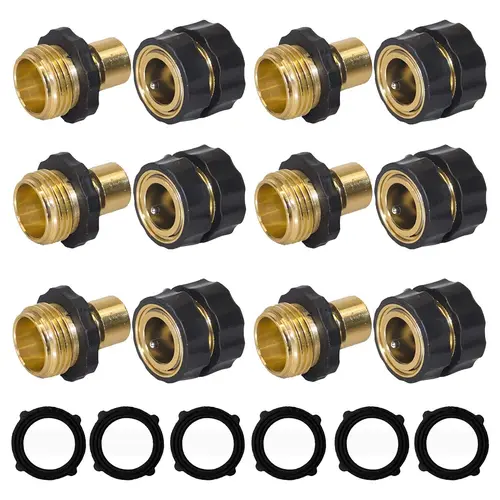 Durable 3/4 in Garden Water Hose Quick Connector Set - 3/4" Standard Male & Female Fittings, Outdoor Camping Essential, Home Improvement Accessory#SummerWins
