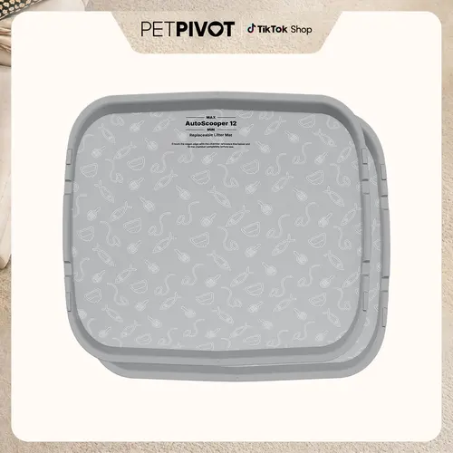 PetPivot AutoScooper 12 Lite Cat Litter Box Pad, 2-Pack Waterproof Replacement Liner Pads for Self-Cleaning Cat Litter Box