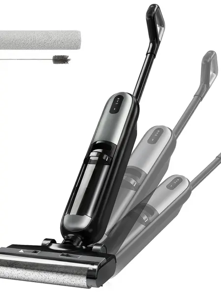 【Deals for You Days】Cordless Wet Dry Vacuum Floor Cleaner, Power Modes for Hardwood & Carpet, Smart Self-Cleaning & Dual Tank System