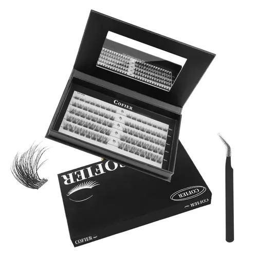 [Linda Live Exclusive] Cofier No Glue Lash Clusters, Easy Apply Reusable Eyelashes for Natural Look, Perfect for Make up  #Summervibes