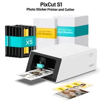 [LIVE ONLY] Liene PixCut S1 All-in-One Photo Sticker Printer & Cutting Machine - Bluetooth Thermal Dye-Sublimation Sticker Maker for DIY Crafts & Personalized Gifts, 300 DPI Prints, AI Auto-Cutting, Smart Design App with AI Creation Tools, Label Printer