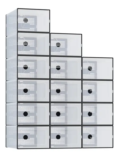 Clear Shoe Storage Boxes, Plastic Stackable Shoe Containers with Lids, Display Sneaker Case Organizer for Closet, Under Bed, Entryway