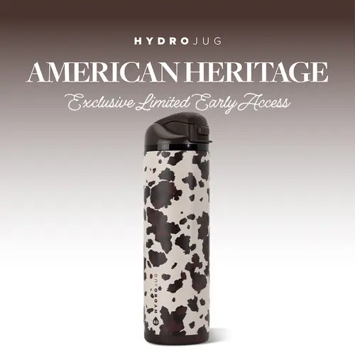 HydroJug Ease2o Water Bottle with Straw & Chug Lid, Stainless Steel, Vented Cap to Help Reduce Pressure, Water-Level Window, Cup Holder Friendly, Non-Slip Base
