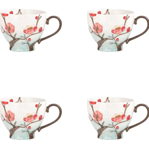 10 Strawberry Street Set of 4 Petaluxe Mug