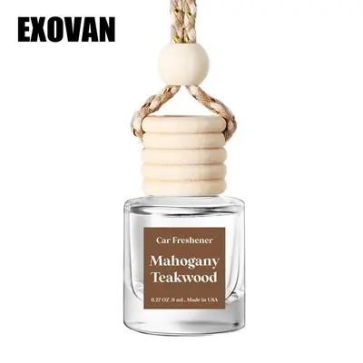 Car Air Fresheners Hanging Scent Oil Diffuser,EXOVAN 8ML Nature Frangrance Friut Juciy Perfume Last Long Time With Three Scents For Car & Live Gifts