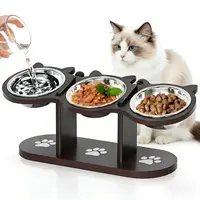 Multi-Layer Elevated Cat Feeder with Pet Food and Water Bowls, Includes 3 Stands, Easy-to-Assemble and Portable Design, Ideal for Multiple Cats tiktokshopspringglowup SummerVibes petlovers