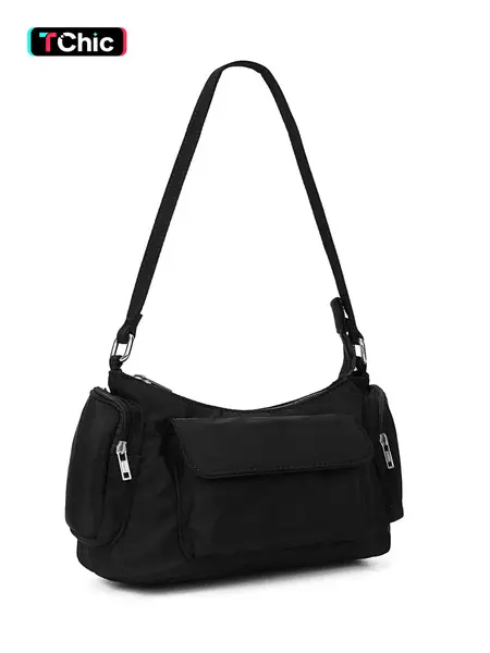 Women's Shoulder Bag, Small Fashionable & Lightweight Design, Casual Commuter Bag, Nylon Material, Multi-Pocket Structure, Ideal for Daily Use, Travel, & Work, Fashionable Crossbody Bag