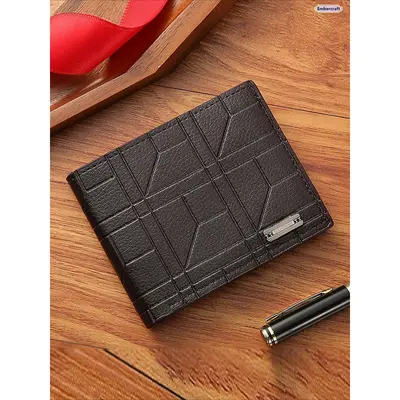 Men's Slim Bifold PU Leather Wallet - Business Card Holder, Credit Card Organizer with Slots, Minimalist Daily-Use Accessory, Classic Gift for Husband, Men's Wallet
