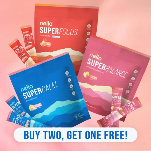 Nello Superbundle Triple Pack: Supercalm + Superfocus + Superbalance Travel Packets (20 Servings per Pack)