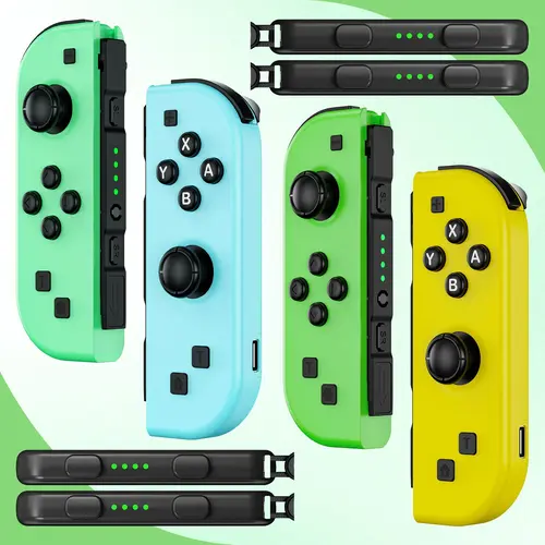 Wireless Joypad L/R Controller for Nintendo Switch Green/Yellow Ergonomic Dual Vibration Motion Bluetooth Console Game Controllers summerwins,summerwins