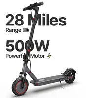 Electric Scooter For Adults, 350-500W Motor, Top Speed Of 19-22 MPH, 21-28 Miles, 8.5-10" Tires, Foldable E-Scooter For Adults Equipped With App Control And Dual Braking System, Portable Folding, LED Lights Scooter, Portable Scooters
