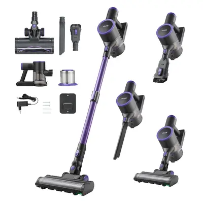【Father's Day】VEVOR Cordless Vacuum Cleaner, 25KPA Max Powerful Suction, Rechargeable Anti-Tangle Stick Vacuum with Dust Cup, Lightweight Handheld Vac with 35mins Runtime for Home, Carpet, Pet Hair, Hard Floor