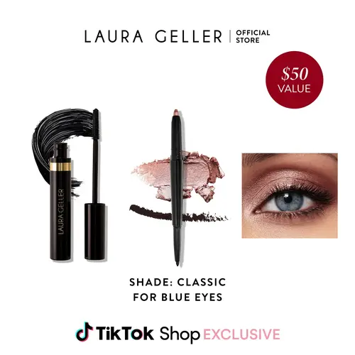 Laura Geller Eye Color Enhancing Duo - Swipe-n-Line Instant Eye Perfecting Stick eyeliner & Kajal Volumizing Longwear Mascara