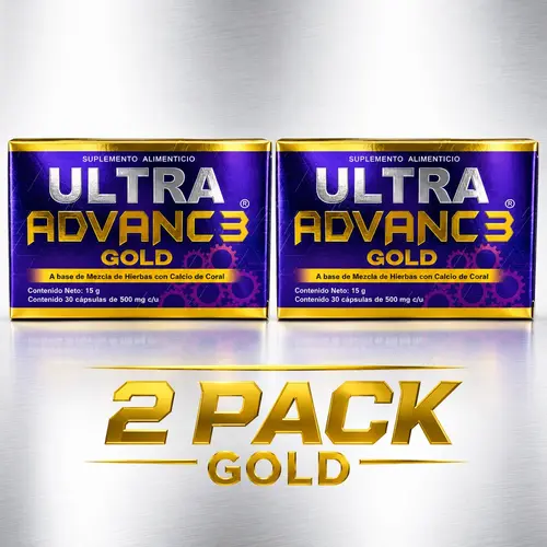 Ultra Advance 3 Gold Ultimate Joint Support - Vegan - Non GMO - Original 30 Caps (2 PACK)