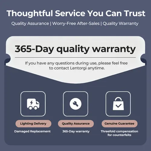 365-day warranty for worry-free quality and safety, fabric shaver