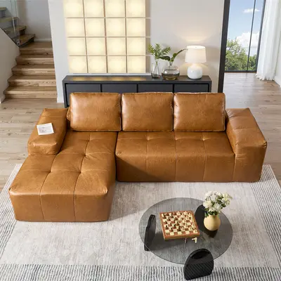 CAODOC 106" Sectional Couch for Living Room,  Modular Sectional Sofa with L-Shape Chaise, Deep Seat Comfort, Technical Fabric Easy To Clean,No Assembly Required