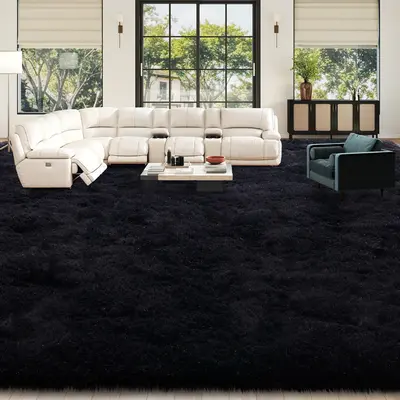 【SummerVibes】【Moving Season】REZUTAN Super Soft Plush Shaggy Area Rug for Living Room Bedroom Nursery Kitchen and Bathroom Cozy Carpet with Free 4 Anti-Slip Stickers Back to School