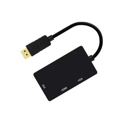 4Xem 3 In 1 Displayport To Hdmi Dvi Vga Adapter