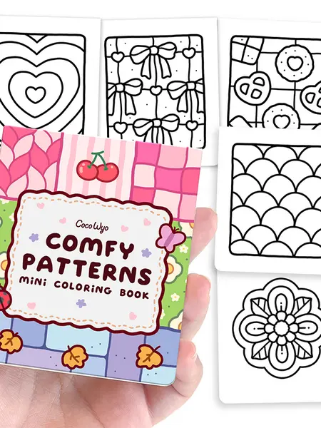 Coco Wyo Comfy Patterns Mini Coloring Book (3 x 3.5 in)