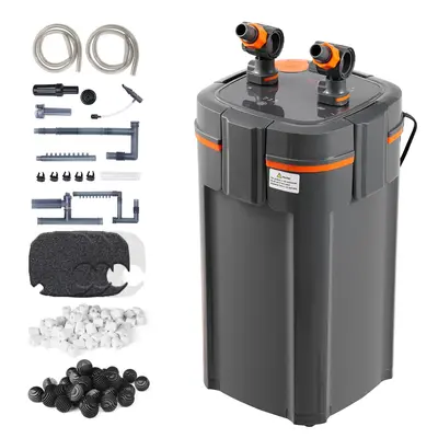 【FathersDayGift】VEVOR Aquarium Filter 317GPH, 4-Stage Canister Filter 100 Gallon, Ultra-Quiet Internal Aquarium Filter with UV Protection, Submersible Power Filter with Multiple Function for Fish Tanks, 12W