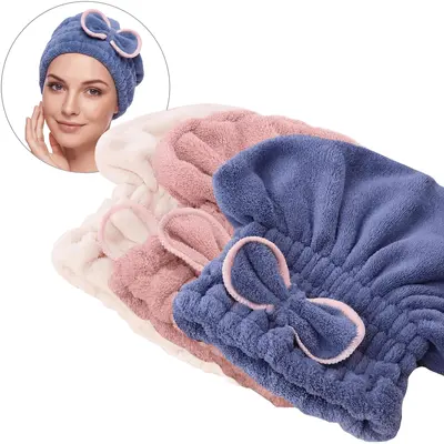 Women's 3PC Microfiber Breathable Skull Cap Towel Turbans - Extra Soft, Ultra Absorbent, Fast Drying for Wet Hair (Spring & Summer Use) summerwins,summerwins,father'sdaygifts,campingessentials,campinggear