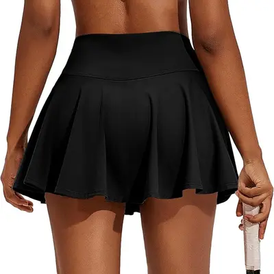 Women's Elegant Midi Tennis Skirt - Fashion Sports Skirt with Built-in Pockets for Summer Workout, Running, Yoga, Women's Clothes, Clothes,summerwins