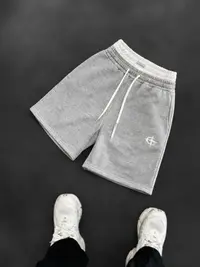 Men's Minimalist Logo Polyester Knit Athletic Shorts - Drawstring Elastic Double Waistband, Side Pockets, Mid-Length, Comfortable Menswear Fashion Clothes for Travel, Daily Wear,father'sdaygifts
