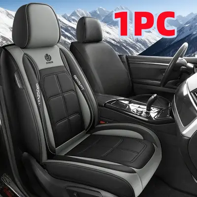 seat cushion 1PC Car Seat Cover Soft Comfortable PU Leather Water Resistant Wear Resistant Front Only Single Piece Full Enclosing Seat Protection Cover Dust Proof Durable All Seasons