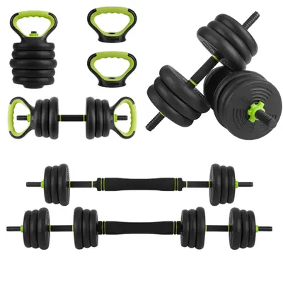 [2 Packages Shipping] 66/88LB Adjustable Dumbbell Set, 4-In-1 Free Weight Set Used As Dumbbell, Barbell, Kettlebells, Push Up Stand, Exercises & Fitness Weight Sets for Home Workout Suitable Men/Women