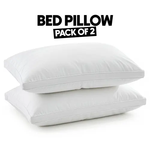 Utopia Bedding Gusseted Bed Pillows (2 Pack) - Hotel-Style Gusseted Design, Breathable Ergonomic Cooling White King/Queen Size for Sleeping & Side Sleepers