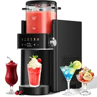 6-in-1 Slushie Machine, Ice Cream Maker and Margarita Machine, No Ice Needed Rapid Chill Slushy Maker for Home, Parties, Frozen Drinks, Frappe, Smoothie, 6 preset mode, Self-Freezing, Automatic cleaning