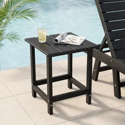 Polywood Classic Adirondack Outdoor Side Table - Weather Resistant, Robust, with Stainless Fittings - Outdoor Living, Patio, Backyard Furniture for Pool or Porch, Weather Resistant Table summergarden,outdoorfurnitureset