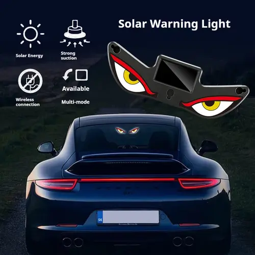 DIYCOM Dynamic LED Rear Window Display - Vampire Devil Eye Design Panel, Scrolling Message Screen, USB-Powered Night Driving Ambient Light, Universal Mount, Accessories for Car, Car Guys Accessories, Side Glass Decoration Gift