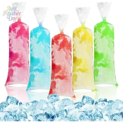 [New Deal] 100 Ice Candy Plastic Bags - Bolsas para bolis de hielo mexicanos Freeze Icepop Bags Popsicle Mold bolsas para helados caseros Popsicle Wrappers Yogurt Ice Cream Smoothie Mold Bag, Freezer Bag, Ice Cream Molds