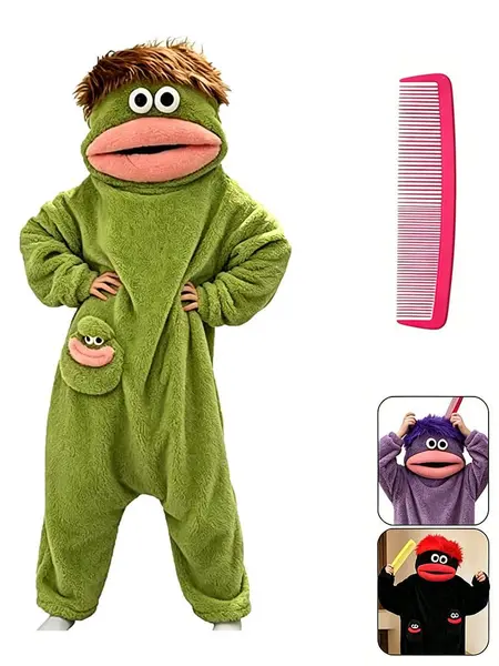 Msrlassn Cute Monster Pajamas Wearable Blanket Hoodie for Women Men, Mid Year Sale Oversize Soft Warm Cozy Pullover Home Loungewear Funny Pajamas Onesie, Perfect for Home Party Costume Halloween, One Size for Women Men Deals For You Day