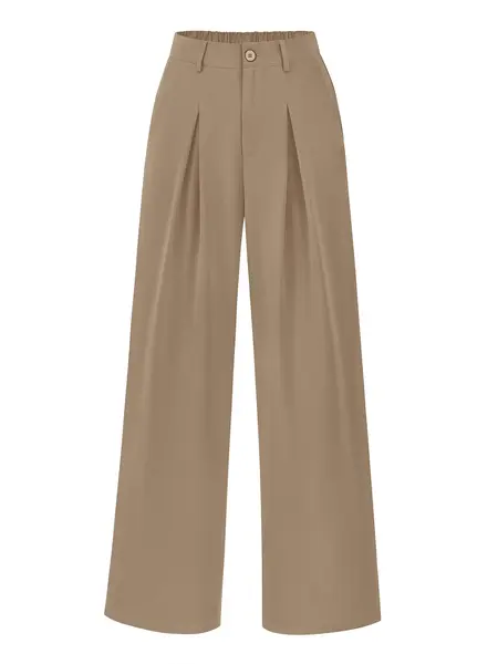 BTFBM Women High Waist Palazzo Pants Summer 2026 Casual Wide Leg Trousers Loose Work Office Business Suit Pant Pockets
