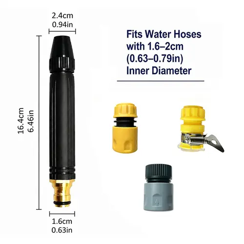 【FathersDayGift】Home high-pressure car wash water gun with booster nozzle and hose, portable handheld water sprayer, a must-have for watering plants and vegetables, car washing, garden cleaning, pet bathing and outdoor rinsing.